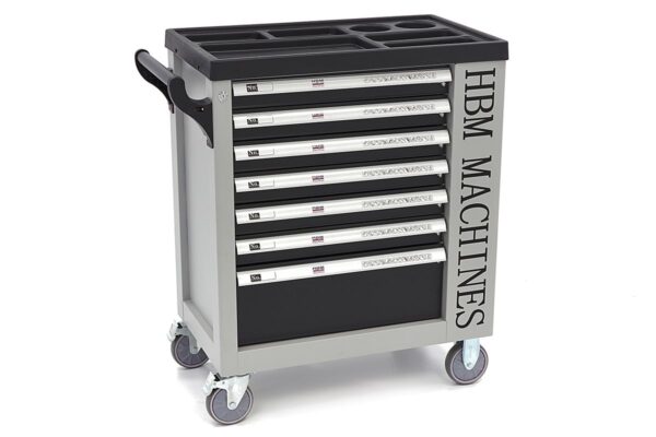 HBM Premium Gevulde Gereedschapswagen met deur - 245 Delig Inch (Engelse) Maten - Afbeelding 11