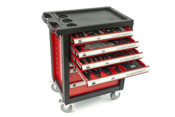 HBM Premium Gevulde gereedschapswagen - 154 Delig
