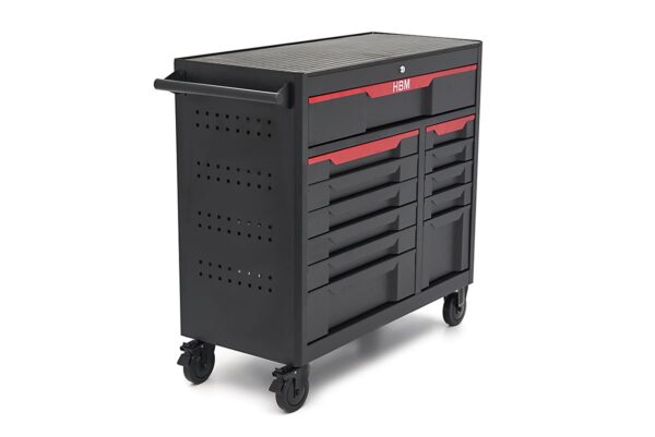 HBM gereedschapswagen 12 laden, 106 cm, zwart - Afbeelding 3