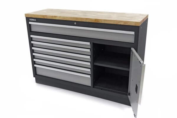 HBM 7 Laden 132 Cm. Professionele Gereedschapskast, Werkbank Met Deur voor Werkplaatsinrichting - Image 15