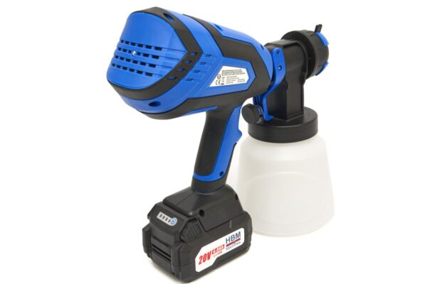 HBM 20 Volt 4.0AH Draagbare Elektrische Verfspuit Inclusief 2 Accu's Met 1000 ML Reservoir - Afbeelding 6