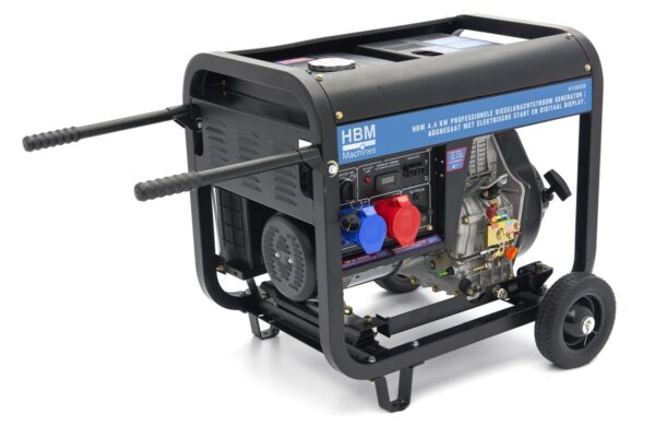 HBM 3000 Watt Generator, Aggregaat Met 418 cc Dieselkrachtstroom Motor, 400V / 230V - Afbeelding 7
