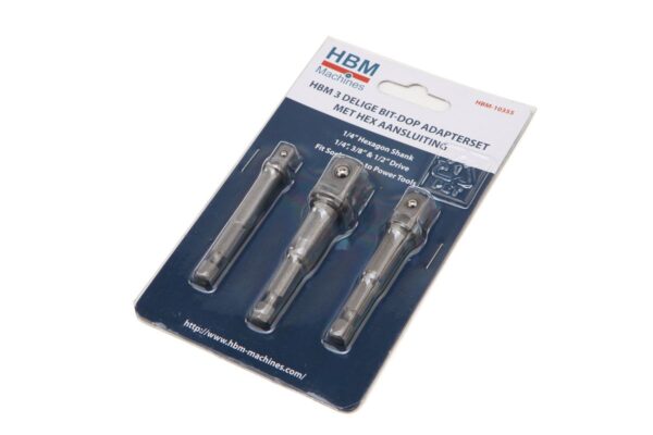 HBM 3 Delige Bit - Dop Adapterset met HEX Aansluiting - Image 2
