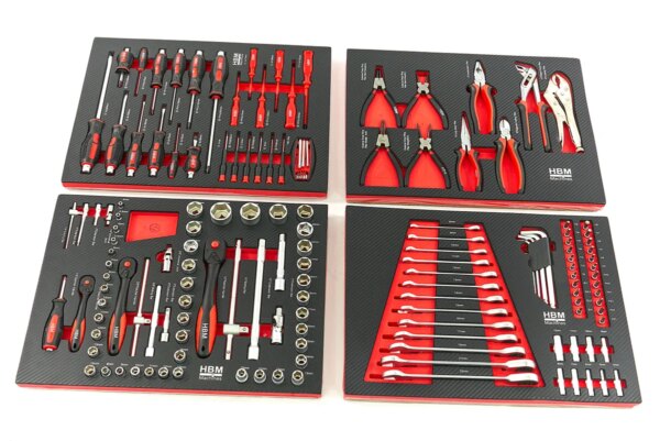 HBM Premium Gevulde gereedschapswagen - 154 Delig - Afbeelding 2