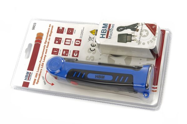 HBM 300 Lumen Professionele Opvouwbare en Oplaadbare LED Lamp met Haak en Magneet - Image 6