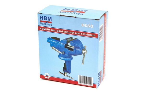 HBM 60 mm Bankschroef Met Tafelklem - Draaibaar - Image 5