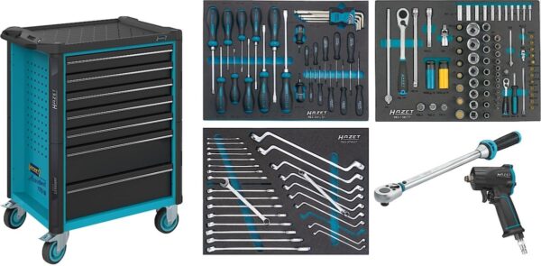 Hazet gevulde gereedschapswagen, 137-delig, zwart blauw - Afbeelding 2