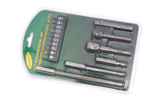 HBM 16 Delige Hex Verlengstukken, Adapter en Bitset - Afbeelding 3