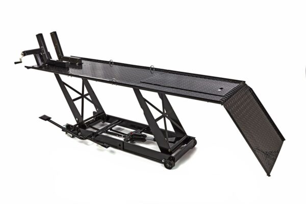 HBM 450 kg Motorheftafel Hydraulisch Met Luxe voorwielklem - Zwart - Afbeelding 5