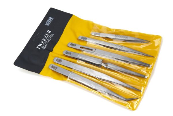 HBM 6 Delige RVS Pincet set - Afbeelding 3