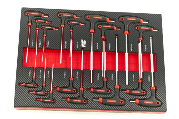 HBM 262 Delige Premium Gereedschapsvulling voor Gereedschapswagen - ROOD - Afbeelding 9