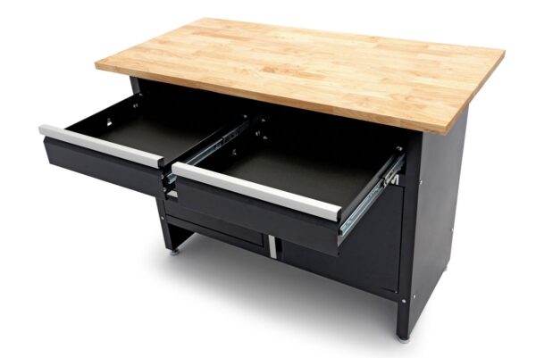 HBM 120 Cm Werkbank Met 5 Laden 1 Deur en Massief Houten Werkblad - Afbeelding 6
