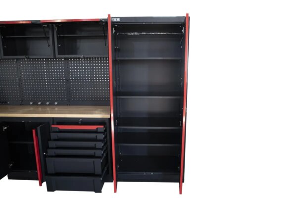 HBM expert modulair werkplaatssysteem, 17-delig, zwart rood - Afbeelding 10