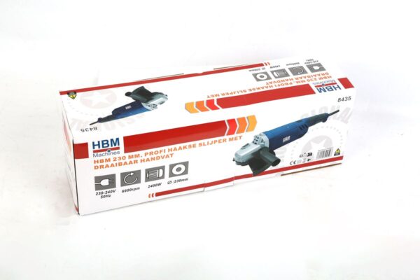 HBM 230 mm Profi Haakse Slijper met Draaibaar Handvat - Image 10