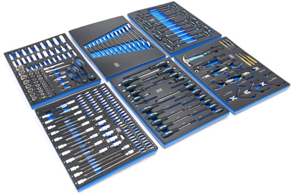 HBM Premium Gevulde Gereedschapswagen met deur - 245 Delig Inch (Engelse) Maten - Afbeelding 34