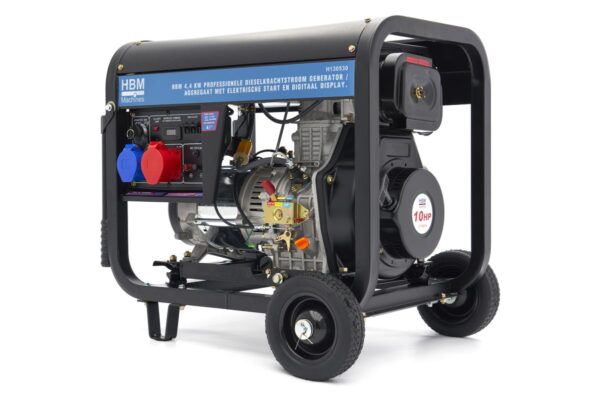 HBM 3000 Watt Generator, Aggregaat Met 418 cc Dieselkrachtstroom Motor, 400V / 230V - Afbeelding 3