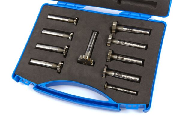 HBM 10 Delige HSS M-2 T-Gleuf Frezenset - Afbeelding 2
