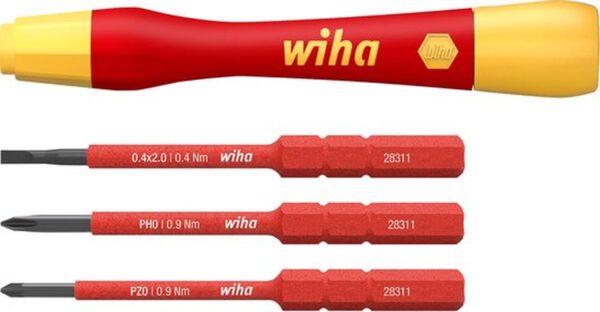 Wiha fijnschroevendraaierset 4-delig, electric PicoFinish slimVario - Bild 2