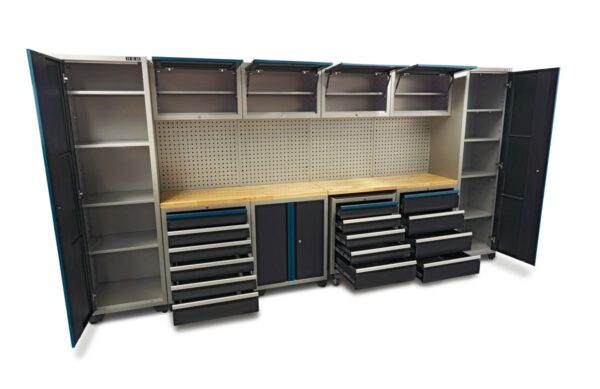 HBM professional deluxe modulair werkplaatssysteem, 16-delig, zwart blauw - Bild 3