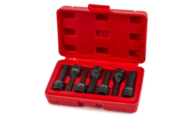 HBM Lange Inbus Krachtdoppenset met 3/8 inch Opname 7 Delig - Afbeelding 3