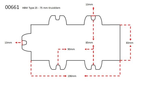 HBM Type 25 - 100 mm Kruisklem - Afbeelding 3