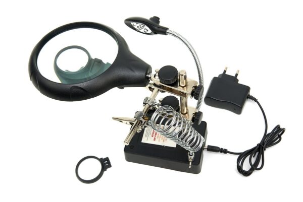 HBM Deluxe 3e Handje Loupelamp met 3 x  Loupe Vergroting en LED Verlichting - Afbeelding 5