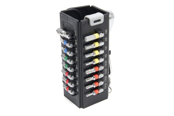 AOK 23 Delige Professionele 1/4 inch Doppenset en Bitset met Ratel in handige Opbergetui - Image 4