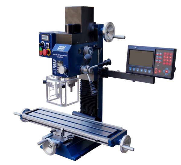 HBM freesmachine BF 25 grote tafel 3 assig digitaal uitleessysteem