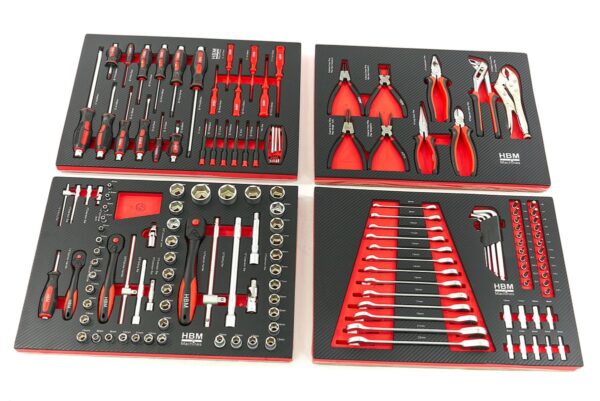 HBM Premium Gevulde gereedschapswagen - 154 Delig - Afbeelding 2