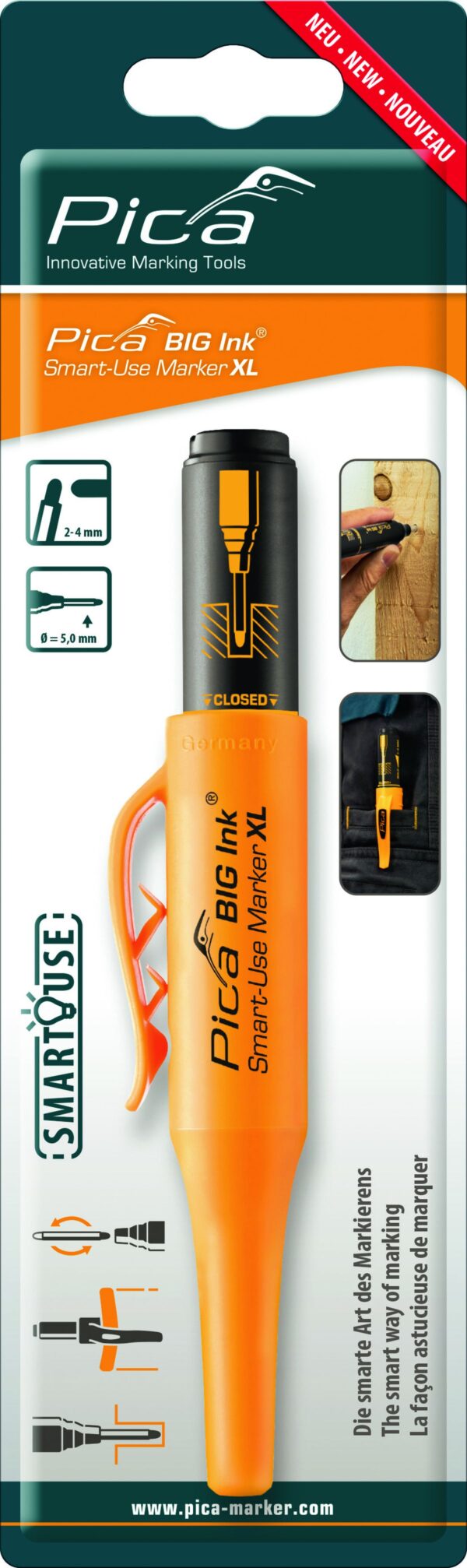 Pica 7046 BIG Ink Markeerstift XL zwart - Afbeelding 4