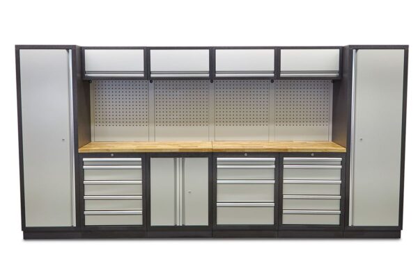 HBM professional modulair werkplaatssysteem, 16-delig, zwart grijs - Afbeelding 2