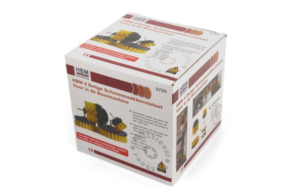 HBM 4 Delige Schoonmaakborstelset Voor in de Boormachine - Image 7
