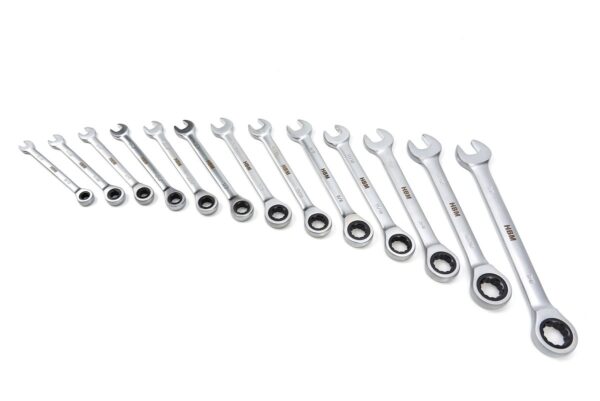HBM 13 Delige Ring, Ratel, Steeksleutelset INCH in Carobn Foam inlay voor Gereedschapswagen - Afbeelding 6