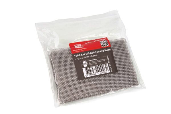 AOK Verstevigingsgaas, Geschikt Voor Kunststoflassen, 10 stuks 10 x 6,5 cm voor het AOK Professioneel Kunststof, Plastic Lasapparaat