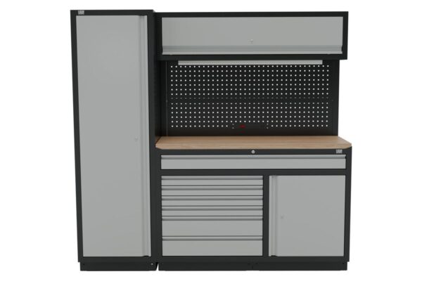HBM modulair werkplaatssysteem 6-delig, zwart, grijs - Afbeelding 2