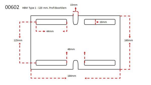 HBM Type 3 - 100 mm Boorklem - Afbeelding 5