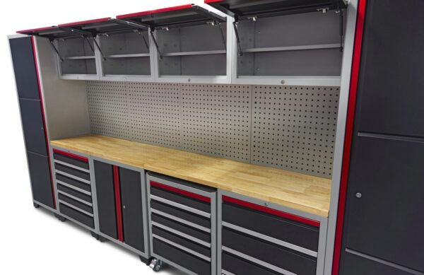 HBM professional deluxe modulair werkplaatssysteem, 16-delig, zwart rood - Image 11
