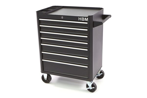 HBM Gereedschapswagen met 7 laden - 66 cm - zwart