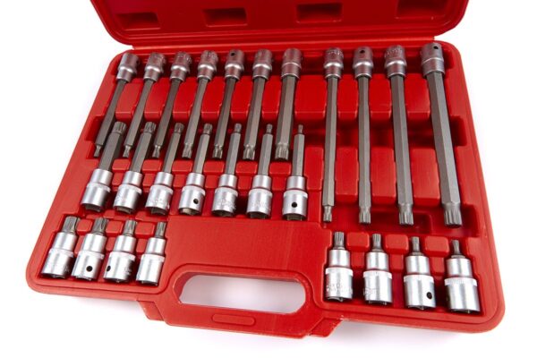HBM 1/2 inch Spline - Veeltand Doppenset 26 Delig - Afbeelding 2