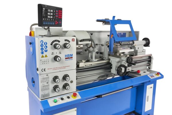 HBM 360 x 1000 Industriële Metaaldraaibank Compleet met Grote Doorlaat Met 3 Assig LCD Digitaal Uitleessysteem - 400 Volt - Afbeelding 5