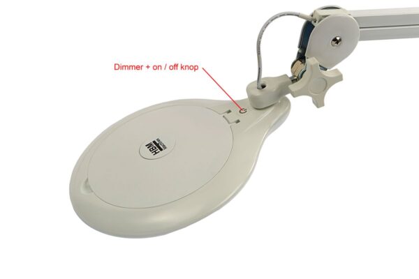 HBM LED Verstelbare Loupelamp Met Dimmer en Tafelklem – 3800LUX - Afbeelding 3