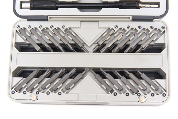 HBM 66 Delige Precisie Schroevendraaier, Bitset met Flexibel verlengstuk, 2 Pincetten en 2 Universele Spatels - Afbeelding 8