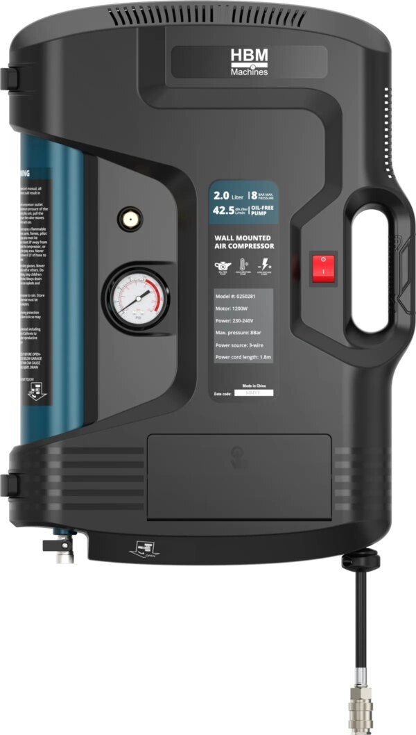 HBM wand- en draagbare compressor 2 liter