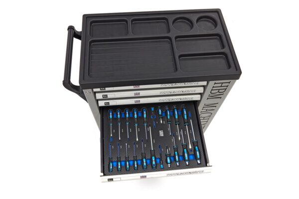HBM Premium Gevulde Gereedschapswagen met deur - 245 Delig Inch (Engelse) Maten - Afbeelding 15