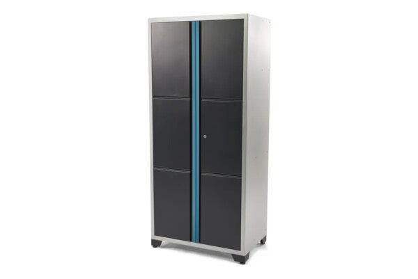 HBM Deluxe Dubbele Professionele Gereedschapskast voor Werkplaatsinrichting zwart blauw