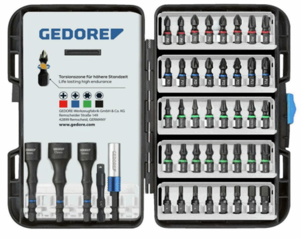Gedore torsiebit set 666-045, 45 delig