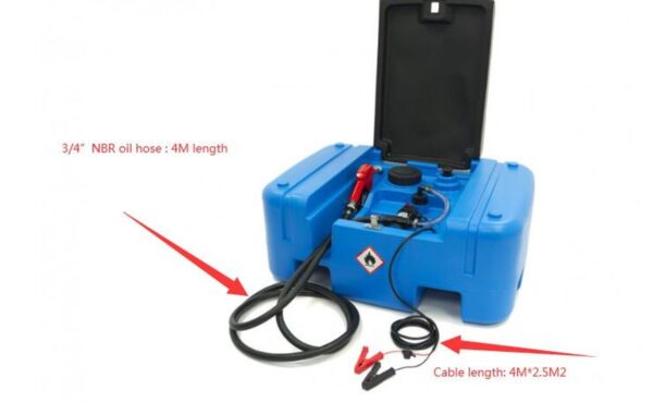 HBM 12 Volt 200 Liter Kunststof Mobiele Dieseltank - Afbeelding 13