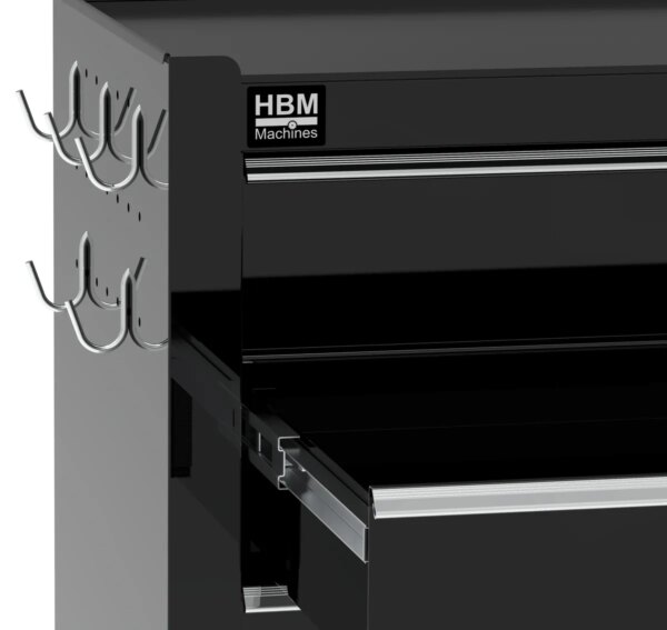 HBM gereedschapswagen 5 laden, 62 cm, zwart - Afbeelding 3