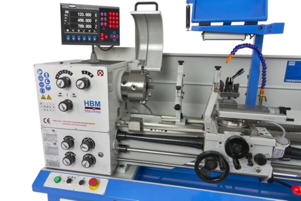 HBM 360 x 1000 Industriële Metaaldraaibank Compleet met Grote Doorlaat Met 3 Assig LCD Digitaal Uitleessysteem - 400 Volt - Afbeelding 6