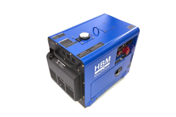 HBM 7900 Watt Standby Generator, Aggregaat Met 498 cc Dieselkrachtstroom Motor, 400V/230V/12V - Afbeelding 3